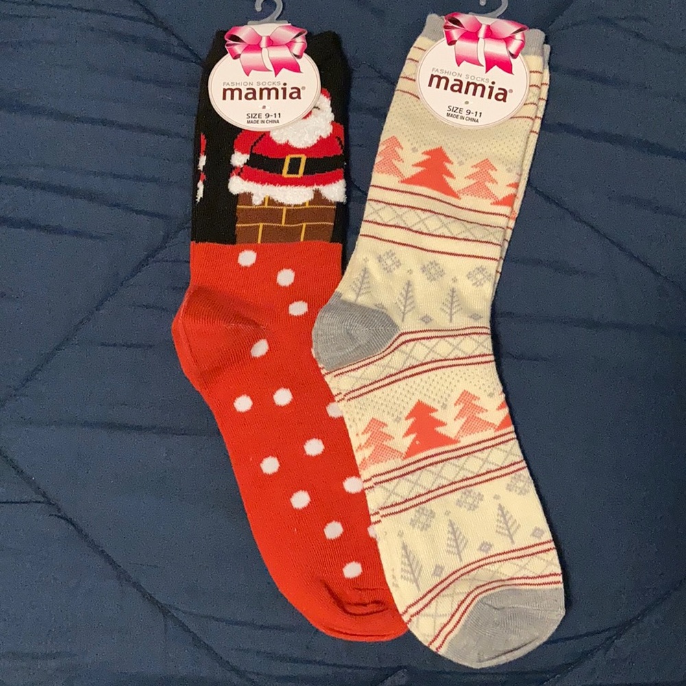 Holiday socks.